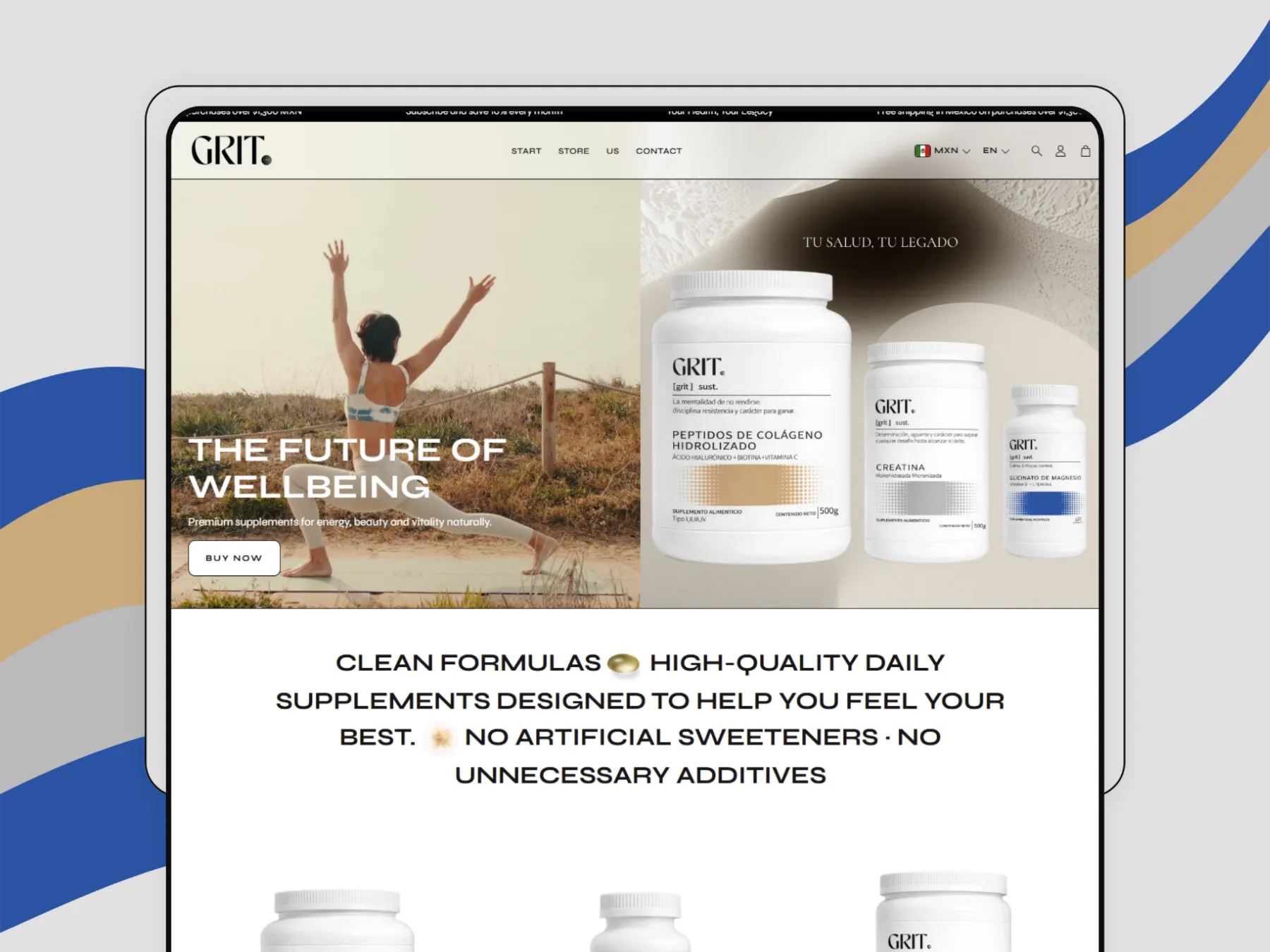 Grit store — homepage screenshot 1