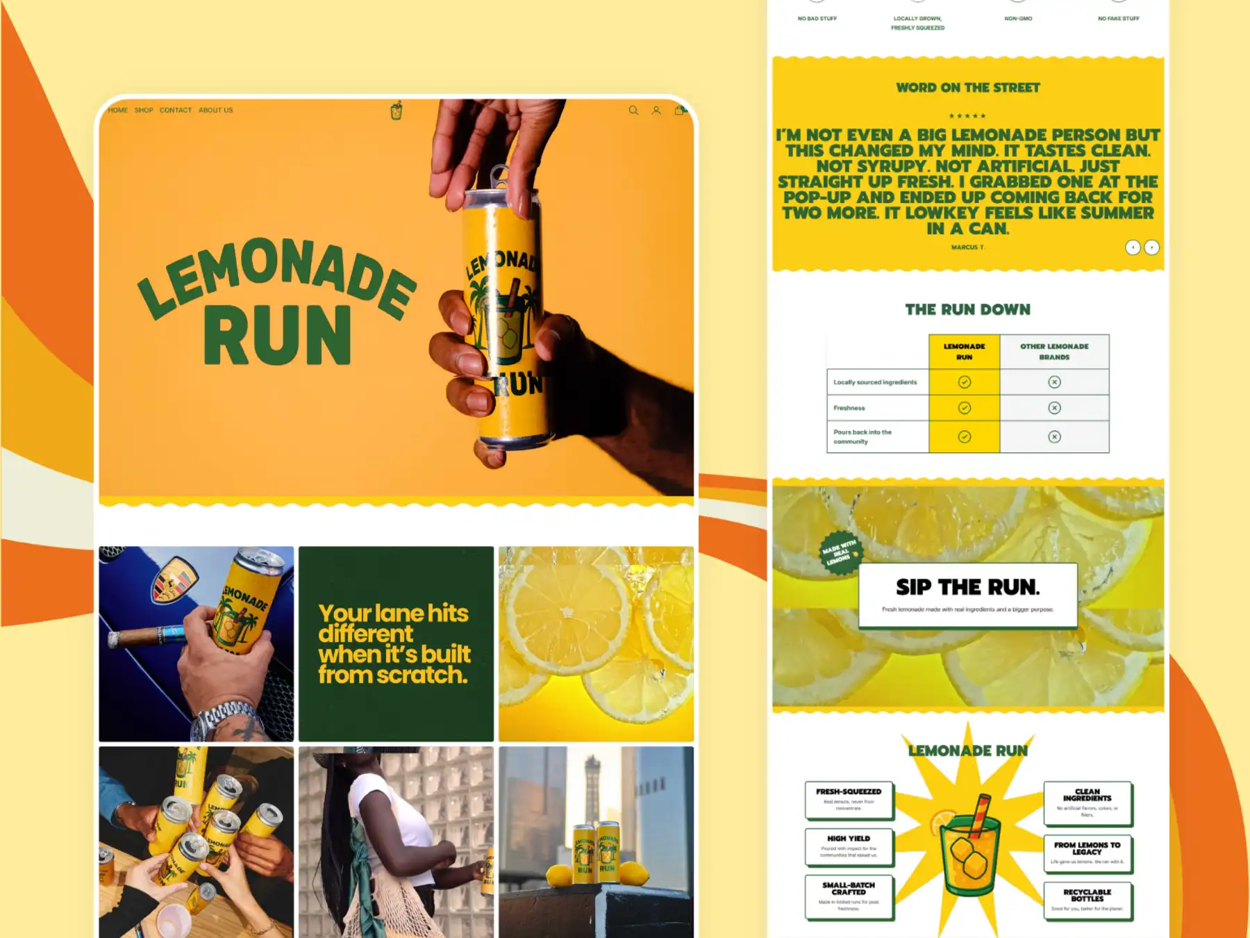 Lemonade Run store — homepage screenshot 4