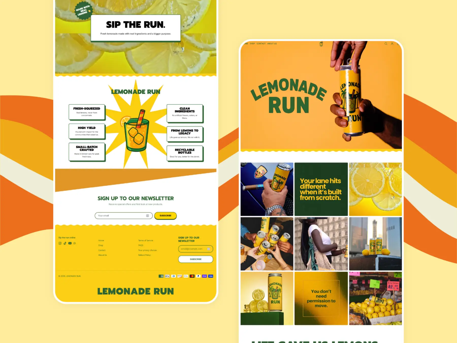 Lemonade Run store — homepage screenshot 6