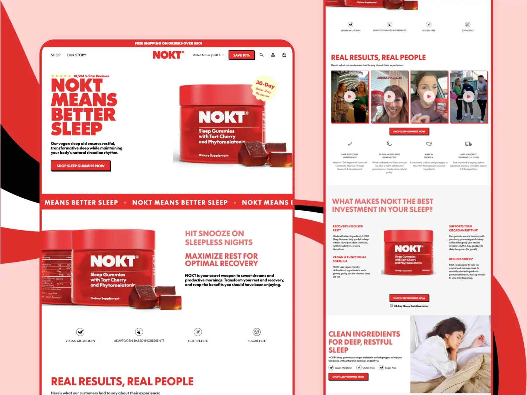 Nokt store — homepage screenshot 4