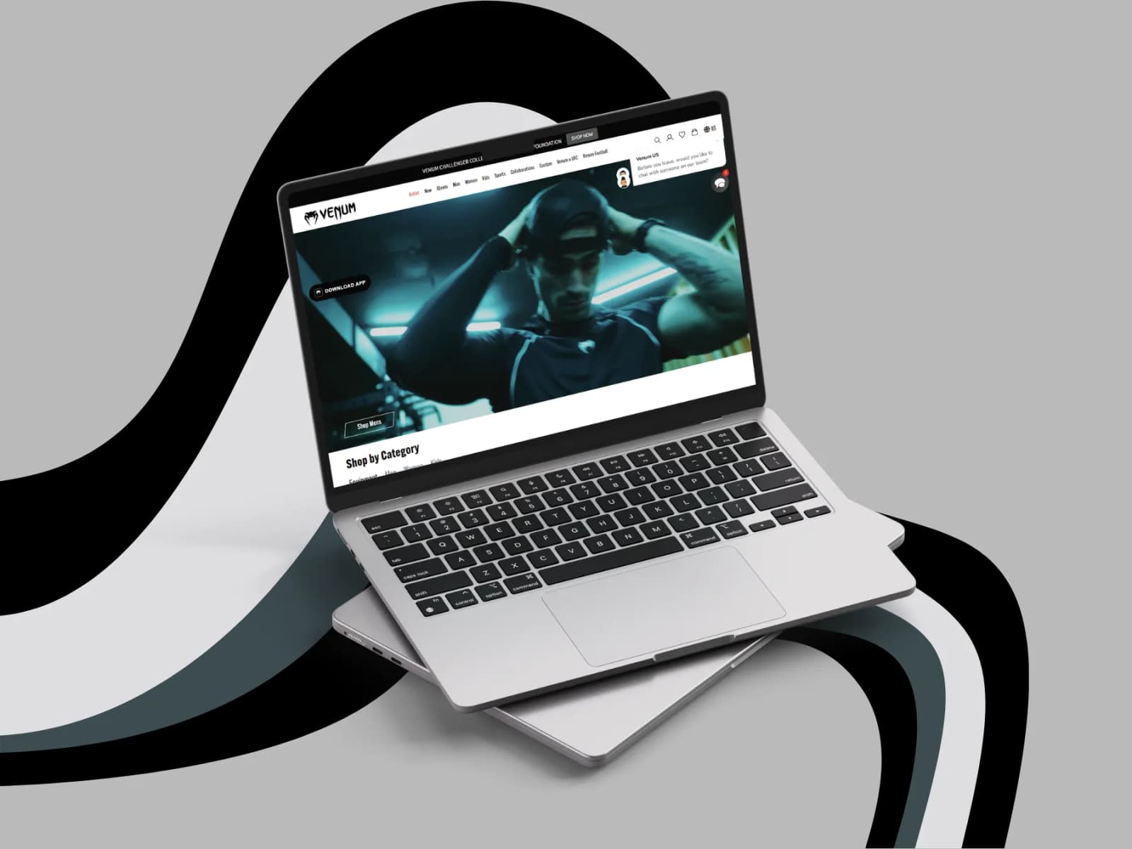 Venum Shopify store homepage